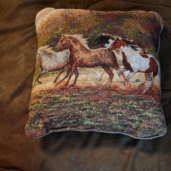 Source Unknown Brown and Green Accent Pillows - Picture 1 of 7